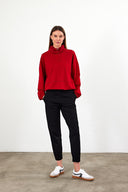 Kadın Norah Yakası Detaylı Regular Fit Sweatshirt - Kırmızı