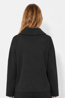 Norah Yakası Detaylı Regular Fit Sweatshirt-Siyah