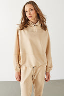 Kadın Norah Yakası Detaylı Regular Fit Sweatshirt - Taş