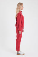 Kadın Norah Yakası Detaylı Regular Fit Sweatshirt - Vişne