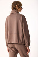 Kadın Norah Yakası Detaylı Regular Fit Sweatshirt - Vizon