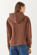 Kadın Pasific Baskılı Sweatshirt - Kahverengi