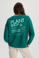 Kadın Plant Baskılı Sweatshirt - Orman