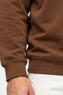 Polo Yaka Sweatshirt %100 Pamuk-Kahverengi