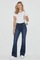 Kadın Jenny Blue Black Yüksek Bel Flare Lyocell Jean Pantolon-Blue Black