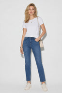 Kadın Gabriel Blue Black Straight Fit Lyocell Jean Pantolon-Blue Black