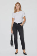 Kadın Norah Black Beli Lastikli Lyocell Jean Pantolon-Black