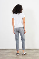 Kadın Rachel Bisiklet Yaka Slim Fit Basic Tişört - Beyaz