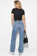 Rachel Bisiklet Yaka Slim Fit Basic Tişört-Siyah