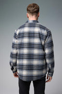 Erkek Regular Fit Cebi Detaylı Ekose Gömlek - Lacivert