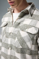 Erkek Regular Fit Ekose Dış Gömlek - Haki