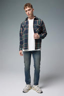 Erkek Regular Fit Ekose Dış Gömlek - Kırmızı