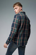 Erkek Regular Fit Ekose Dış Gömlek - Kırmızı