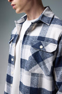 Erkek Regular Fit Ekose Dış Gömlek - Lacivert