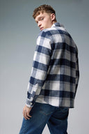 Erkek Regular Fit Ekose Dış Gömlek - Lacivert