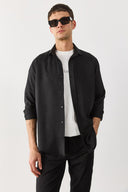 Erkek Regular Fit Lyocell Gömlek %100 Lyocell - Siyah