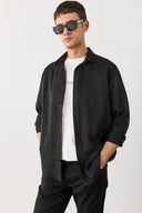 Erkek Regular Fit Lyocell Gömlek %100 Lyocell - Siyah