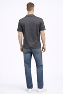 Regular Fit Polo Yaka Fermuar Detaylı Tişört-Indigo