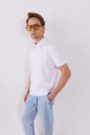 Erkek Regular Fit Polo Yakalı Tişört - Beyaz