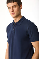 Erkek Regular Fit Polo Yakalı Tişört - Lacivert