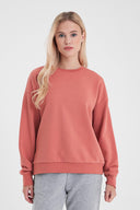 Kadın Rhona Bisiklet Yaka Regular Fit 3 İplik Sweatshirt - Gülkurusu