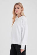 Kadın Rhona Bisiklet Yaka Regular Fit 3 İplik Sweatshirt - Beyaz