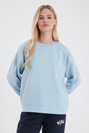 Kadın Rhona Bisiklet Yaka Regular Fit 3 İplik Sweatshirt - Gök Mavisi