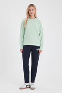 Kadın Rhona Bisiklet Yaka Regular Fit 3 İplik Sweatshirt - Ada Çayı