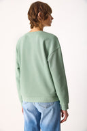 Kadın Rhona Bisiklet Yaka Regular Fit 3 İplik Sweatshirt %100 Pamuk - Ada Çayı