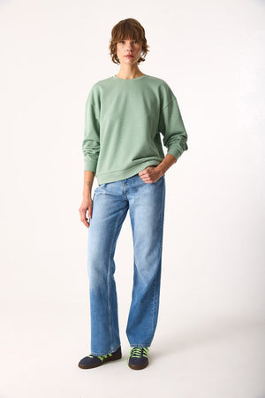 Rhona Bisiklet Yaka Regular Fit 3 İplik Sweatshirt - Ada Çayı