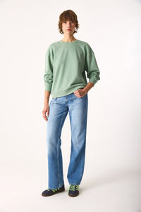 Kadın Rhona Bisiklet Yaka Regular Fit 3 İplik Sweatshirt %100 Pamuk - Ada Çayı