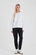 Kadın Rhona Bisiklet Yaka Regular Fit 3 İplik Sweatshirt - Beyaz