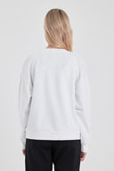 Kadın Rhona Bisiklet Yaka Regular Fit 3 İplik Sweatshirt - Beyaz
