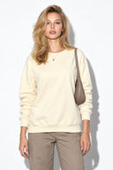 Rhona Bisiklet Yaka Regular Fit 3 İplik Sweatshirt-Fildişi