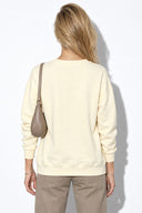 Rhona Bisiklet Yaka Regular Fit 3 İplik Sweatshirt-Fildişi