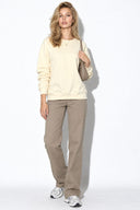 Rhona Bisiklet Yaka Regular Fit 3 İplik Sweatshirt-Fildişi