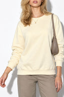 Rhona Bisiklet Yaka Regular Fit 3 İplik Sweatshirt-Fildişi
