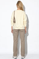 Rhona Bisiklet Yaka Regular Fit 3 İplik Sweatshirt-Fildişi