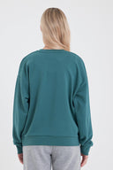 Kadın Rhona Bisiklet Yaka Regular Fit 3 İplik Sweatshirt - Orman