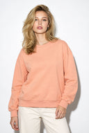 Kadın Rhona Bisiklet Yaka Regular Fit 3 İplik Sweatshirt %100 Pamuk-Pembe