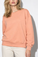 Kadın Rhona Bisiklet Yaka Regular Fit 3 İplik Sweatshirt %100 Pamuk-Pembe