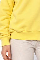 Rhona Bisiklet Yaka Regular Fit 3 İplik Sweatshirt %100 Pamuk-Sarı