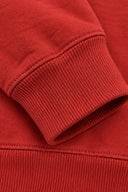 Rich Bisiklet Yaka Regular Fit 3 İplik Basic Sweatshirt %100 Pamuk-Bordo