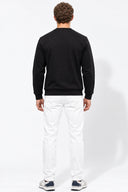Rich Bisiklet Yaka Regular Fit 3 İplik Basic Sweatshirt-Siyah