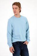 Erkek Rich Bisiklet Yaka Regular Fit 3 İplik Sweatshirt - Gök Mavisi