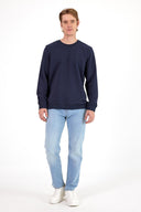 Erkek Rich Bisiklet Yaka Regular Fit 3 İplik Sweatshirt - Lacivert