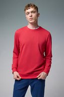 Erkek Rich Bisiklet Yaka Regular Fit 3 İplik Sweatshirt - Vişne