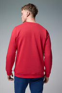Erkek Rich Bisiklet Yaka Regular Fit 3 İplik Sweatshirt - Vişne