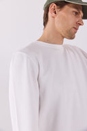 Erkek Rich Bisiklet Yaka Regular Fit Basic Sweatshirt - Fildişi