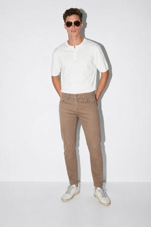 Richard Slim Fit 5 Cep Parça Boya Pantolon-Camel